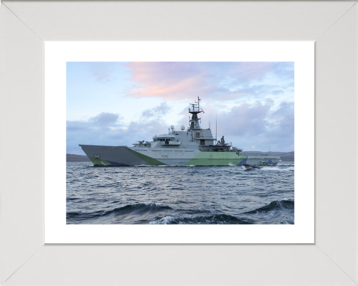 HMS Tyne (P281) Photo Print - With USV 2025 - Royal Navy River Class Patrol Vessel