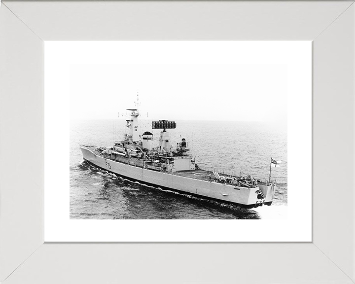 HMS Charybdis (F75) Royal Navy Leander Class Frigate Port Quarter View Photo Print Wall Art Decor Posters, Prints, & Visual Artwork Hampshire Prints 10 x 8 White Frame Yes