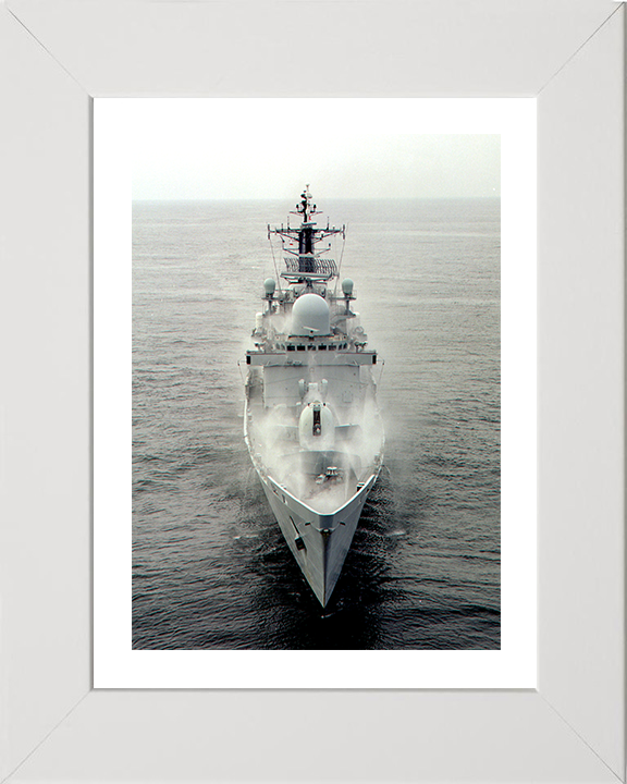 HMS Edinburgh (D97) Photo Print - Pre Wetting 2003 - Royal Navy Type 42 Destroyer Hampshire Prints 10 x 8 White Frame Yes