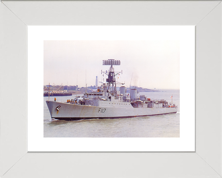 HMS Ashanti (F117) Royal Navy Tribal Class Frigate Entering Portsmouth Photo Print Wall Art Decor Posters, Prints, & Visual Artwork Hampshire Prints 10 x 8 White Frame Yes