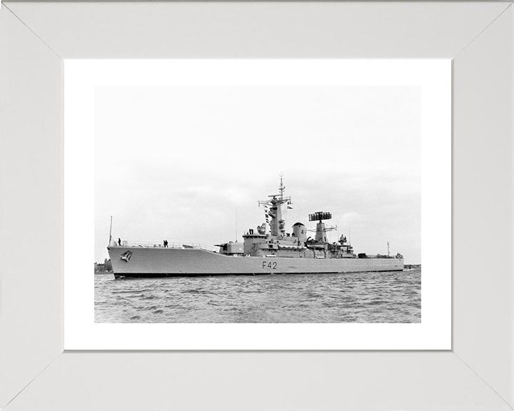 HMS Phoebe (F42) Photo Print - Entering Portsmouth 1973 - Royal Navy Leander Class Frigate