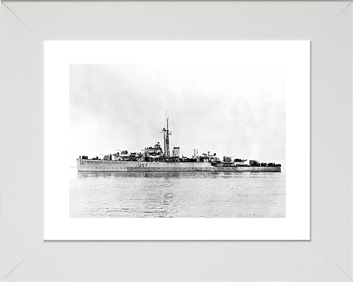 HMS Black Swan U57 (L57) Royal Navy Black Swan Class Sloop Port Beam Photo Print Wall Art Decor Posters, Prints, & Visual Artwork Hampshire Prints 10 x 8 White Frame Yes
