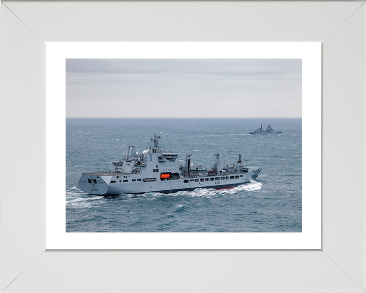 RFA Tideforce (A139) Photo Print - At Sea 2025 - Royal Fleet Auxiliary Tide Class Tanker Hampshire Prints 10 x 8 White Frame Yes