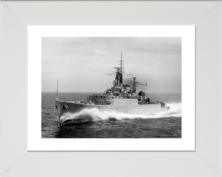 HMS Ursa (F200) - At Sea 1954 - Royal Navy U Class Destroyer Photo Print Wall Art Naval Decor UK Posters, Prints, & Visual Artwork Hampshire Prints 10 x 8 White Frame Yes