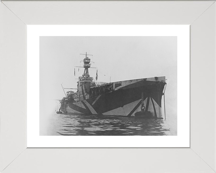 HMS Furious (47) Photo Print - At Sea - Royal Navy Modified Aircraft Carrier Posters, Prints, & Visual Artwork Hampshire Prints 10 x 8 White Frame Yes