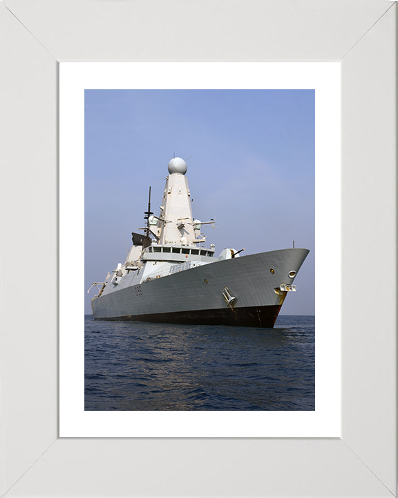 HMS Defender (D36) Photo Print - Op KIPION 2016 - Royal Navy Type 45 Destroyer Posters, Prints, & Visual Artwork Hampshire Prints 10 x 8 White Frame Yes