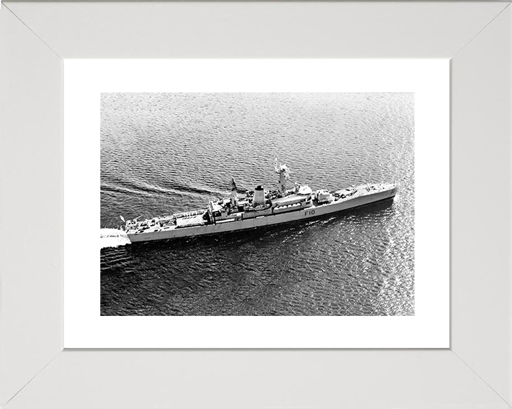HMS Aurora (F10) Royal Navy Leander Class Frigate From Above Photo Print Wall Art Decor Posters, Prints, & Visual Artwork Hampshire Prints 10 x 8 White Frame Yes