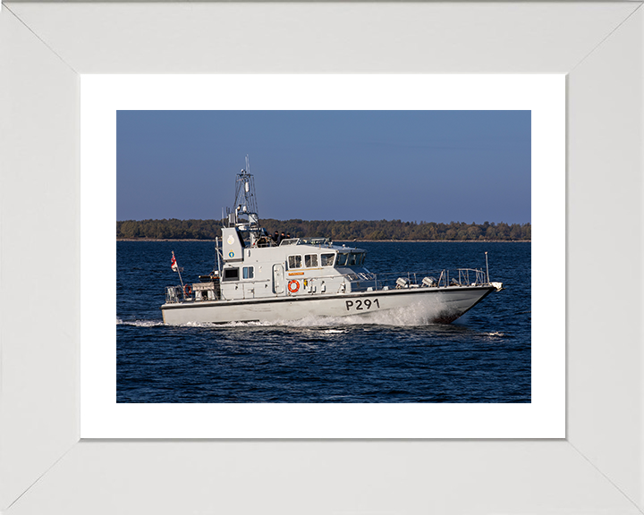 HMS Puncher (P291) Photo Print - At Sea 2025 - Royal Navy Archer Class P2000 Patrol Vessel Hampshire Prints 10 x 8 White Frame Yes