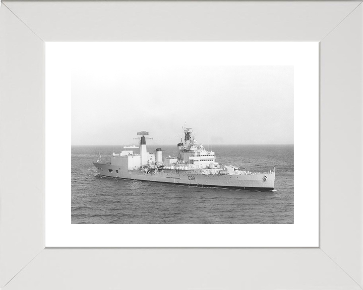 HMS Blake (C99) Royal Navy Tiger Class Light Cruiser Starboard View Photo Print Wall Art Decor Posters, Prints, & Visual Artwork Hampshire Prints 10 x 8 White Frame Yes