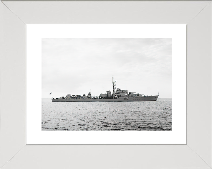 HMS Cassandra (D10) Royal Navy C Class Destroyer Starboard Beam View Photo Print Wall Art Decor Posters, Prints, & Visual Artwork Hampshire Prints 10 x 8 White Frame Yes