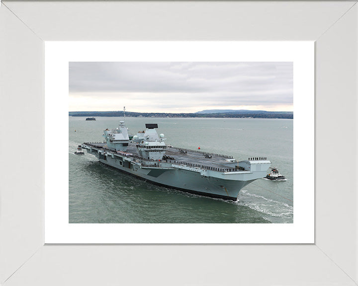 HMS Prince of Wales R09 Royal Navy Queen Elizabeth Class aircraft carrier Photo Print or Framed Print - Hampshire Prints