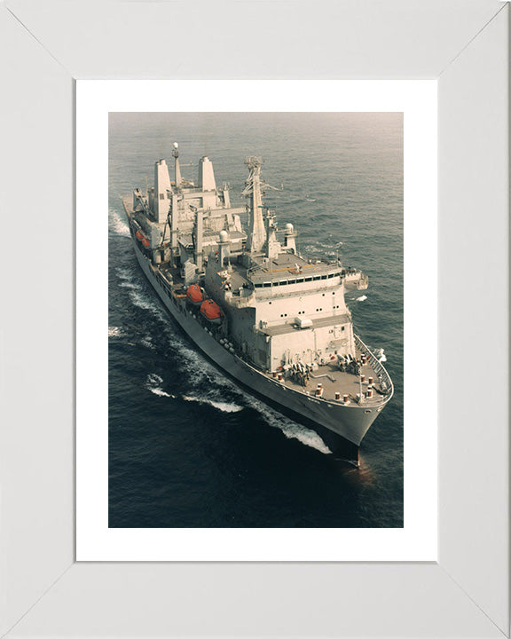 RFA Fort George (A388) Photo Print - From Above - Royal Fleet Auxiliary Fort Class Tanker Hampshire Prints 10 x 8 White Frame Yes