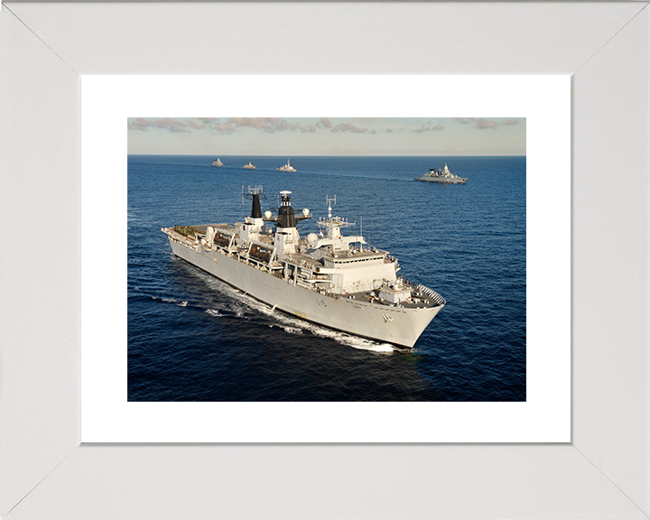 HMS Bulwark (L15) Royal Navy Albion Class Amphibious Ship Task Group Photo Print Wall Art Decor Posters, Prints, & Visual Artwork Hampshire Prints 10 x 8 White Frame Yes