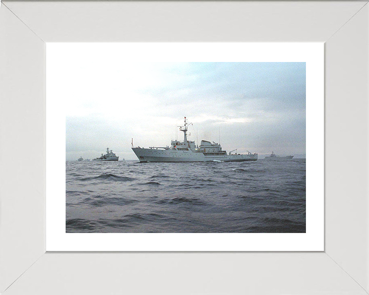 HMS Bulldog (A317) Photo Print - At Sea 1997 - Royal Navy Bulldog Class Survey Vessel