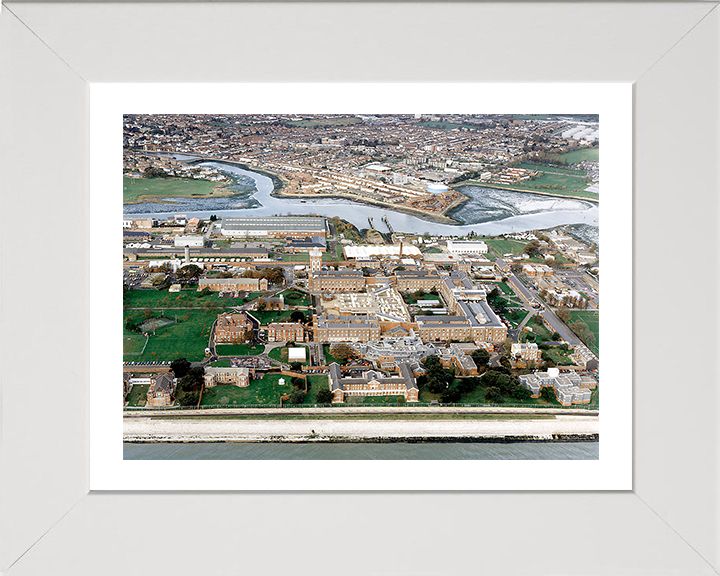 Royal Hospital Haslar Photo Print - Gosport - Royal Navy Shore Establishment Hampshire Prints 10 x 8 White Frame Yes