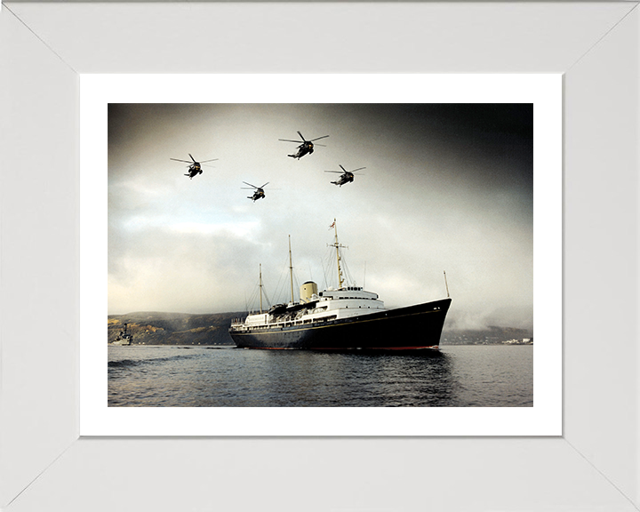 HMY Britannia Photo Print - Faslane Flyover - Royal Navy - Royal Yacht