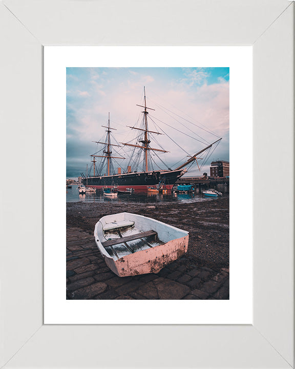 HMS Warrior berthed in Portsmouth Photo Print or Framed Print - Hampshire Prints