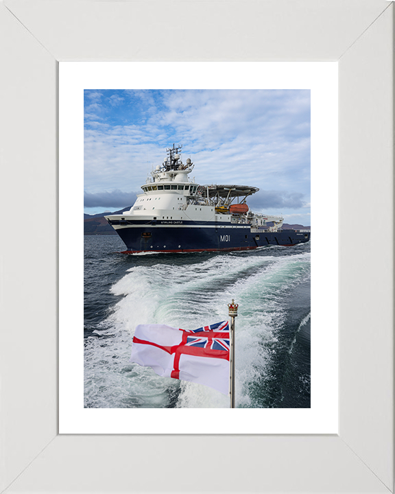 HMS Stirling Castle (M01) Photo Print - At Sea Oct 2025 - Royal Navy Mine Countermeasures Support Vessel