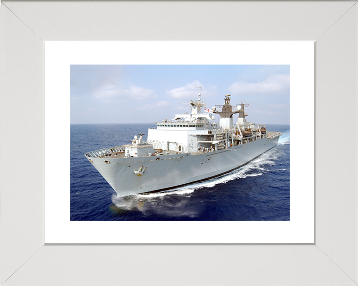 HMS Bulwark (L15) Royal Navy Albion Class Amphibious Ship Operation Highbrow 2006 Photo Print Wall Art Decor Posters, Prints, & Visual Artwork Hampshire Prints 10 x 8 White Frame Yes