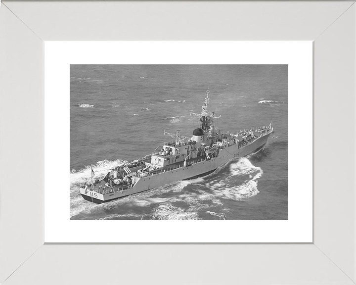 HMS Berwick (F115) Royal Navy Rothesay Class Frigate Underway Photo Print Wall Art Decor Posters, Prints, & Visual Artwork Hampshire Prints 10 x 8 White Frame Yes