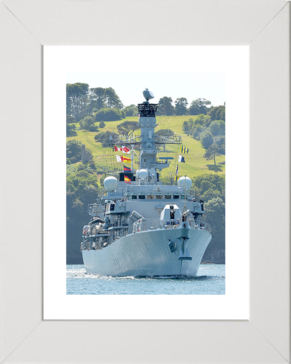 HMS Argyll (F231) Royal Navy Type 23 Frigate Plymouth Sound 2014 Photo Print Wall Art Decor Posters, Prints, & Visual Artwork Hampshire Prints 10 x 8 White Frame Yes