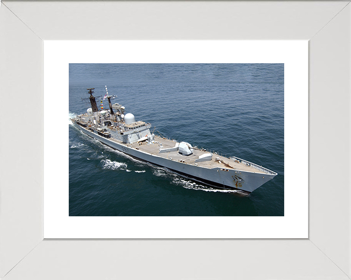 HMS Edinburgh (D97) Royal Navy Type 42 Destroyer Upper Deck View Photo Print Wall Art Decor Posters, Prints, & Visual Artwork Hampshire Prints 10 x 8 White Frame Yes