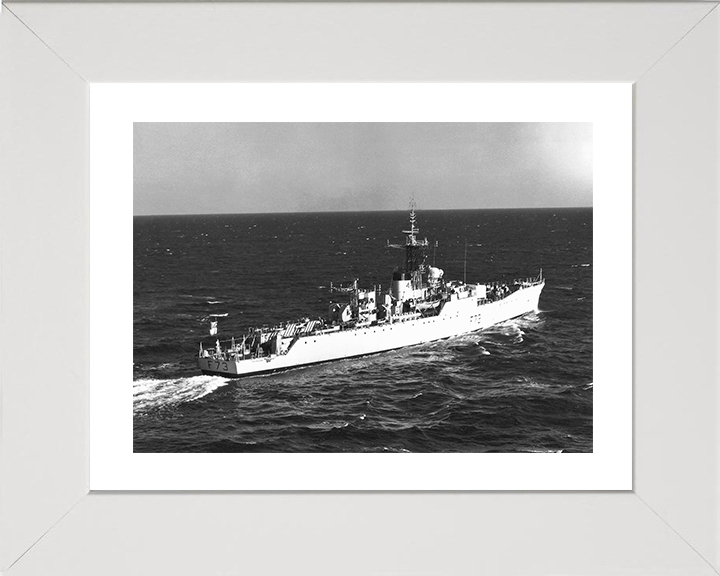 HMS Eastbourne (F73) - At Sea 1959 - Royal Navy Whitby Class Frigate Photo Print Wall Art Naval Decor UK Posters, Prints, & Visual Artwork Hampshire Prints 10 x 8 White Frame Yes