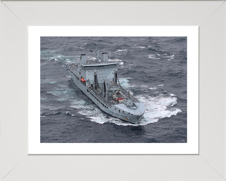 RFA Tideforce (A139) Photo Print - At Sea - Royal Fleet Auxiliary Tide Class Tanker Hampshire Prints 10 x 8 White Frame Yes