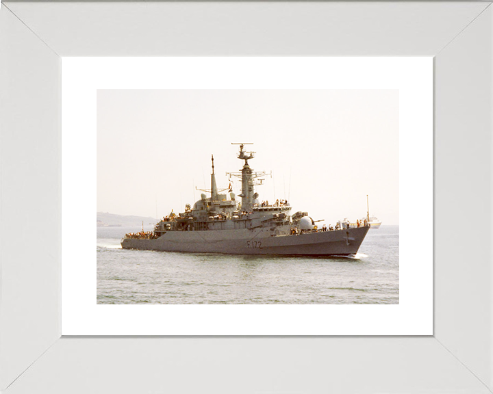 HMS Ambuscade (F172) Royal Navy Type 21 Frigate During Families Day Photo Print Wall Art Decor Posters, Prints, & Visual Artwork Hampshire Prints 10 x 8 White Frame Yes