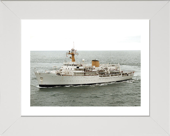 HMS Herald (H138) Photo Print - At Sea - Royal Navy Hecla Class Survey Vessel