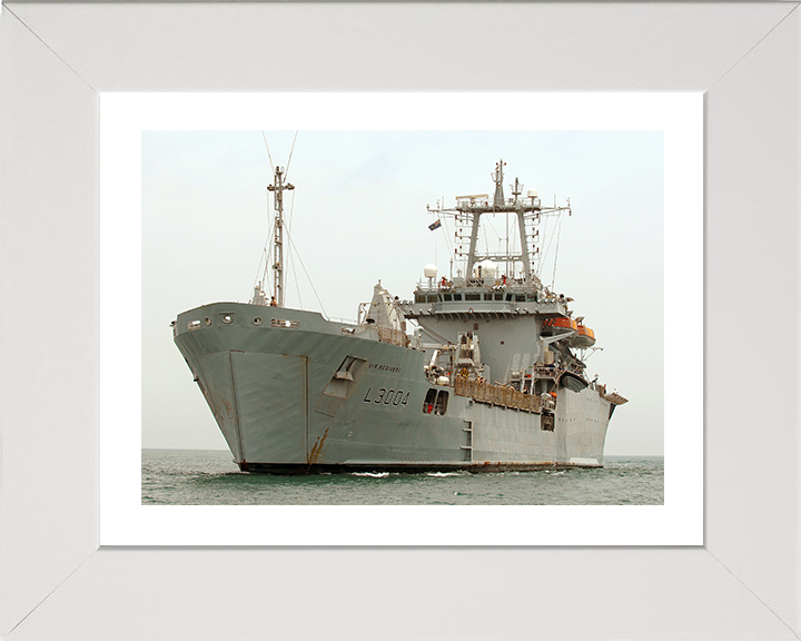 RFA Sir Bedivere (L3004) Photo Print - Arabian Gulf 2007 - Royal Fleet Auxiliary Round Table Class Ship Posters, Prints, & Visual Artwork Hampshire Prints 10 x 8 White Frame Yes