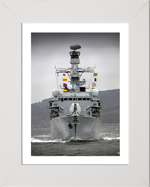 HMS Argyll (F231) Photo Print - On The Clyde 2015 - Royal Navy Type 23 Frigate Posters, Prints, & Visual Artwork Hampshire Prints 10 x 8 White Frame Yes