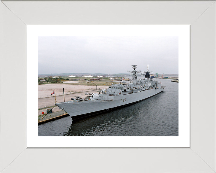 HMS Cumberland (F85) Photo Print - Barrow in Furness 2002 - Royal Navy Type 22 Frigate Posters, Prints, & Visual Artwork Hampshire Prints 10 x 8 White Frame Yes