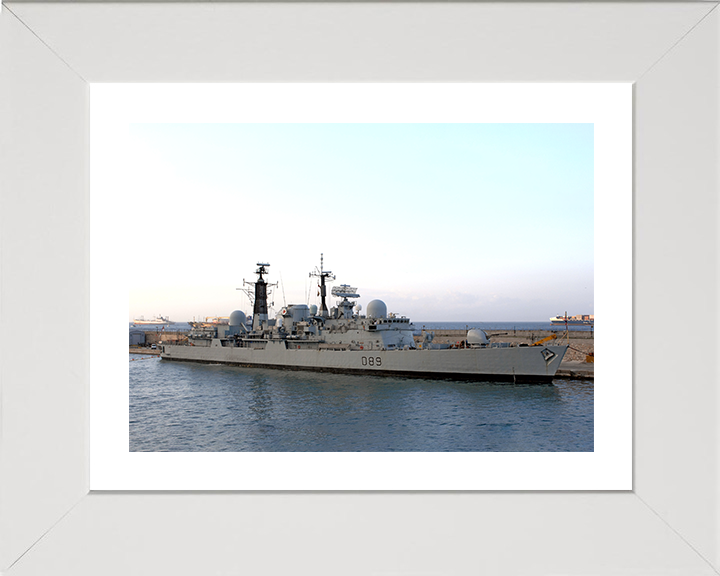 HMS Exeter (D89) Photo Print - Gibraltar 2007 - Royal Navy Type 42 Destroyer Posters, Prints, & Visual Artwork Hampshire Prints 10 x 8 White Frame Yes