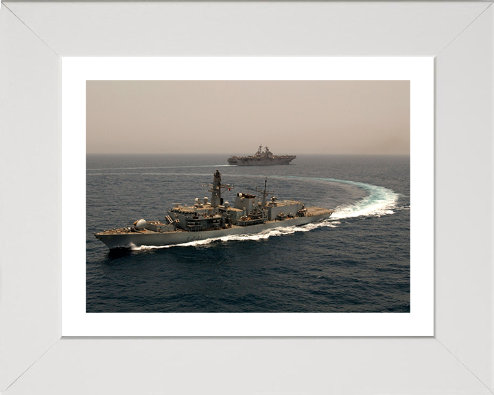 HMS Argyll (F231) Photo Print - Arabian Gulf 2005 - Royal Navy Type 23 Frigate Posters, Prints, & Visual Artwork Hampshire Prints 10 x 8 White Frame Yes