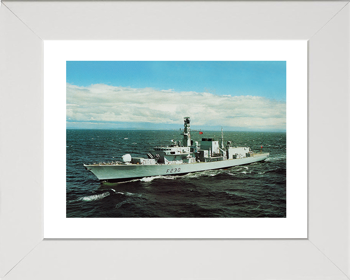 HMS Norfolk (F230) - During Trials 1989 - Royal Navy Type 23 Frigate Photo Print Wall Art Naval Decor UK Posters, Prints, & Visual Artwork Hampshire Prints 10 x 8 White Frame Yes