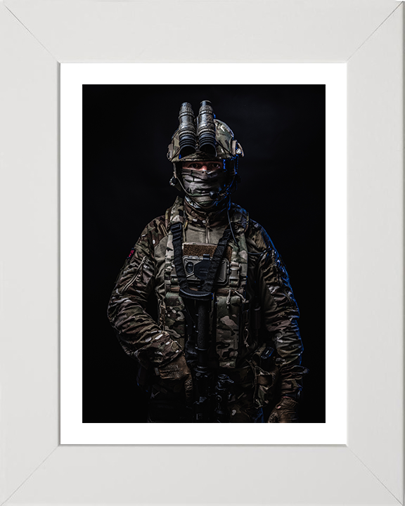 Royal Marines Commando Portrait | Photo Print | Framed Print | Military | Commando | Wall Art | Home Decor | Photography Hampshire Prints 10 x 8 White Frame Yes