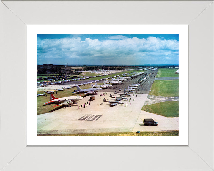 RAF Queen Elizabeth II Coronation Review 1953Photo Print - Royal Air Force Aircraft Hampshire Prints 10 x 8 White Frame Yes