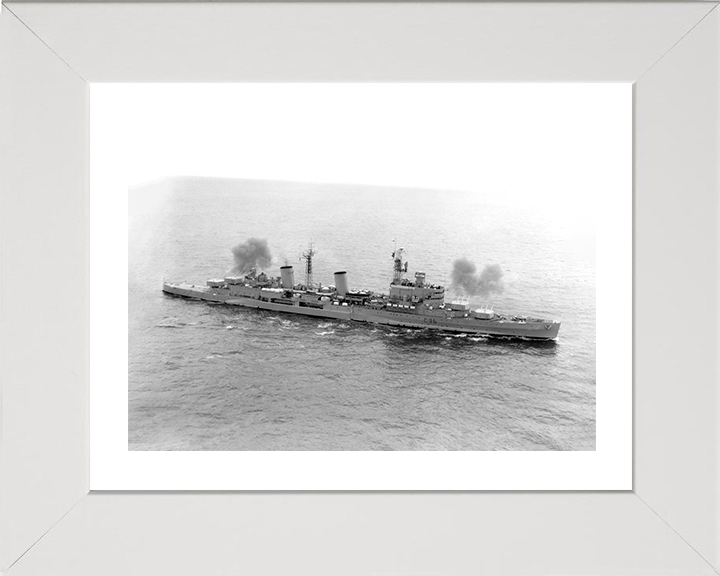 HMS Belfast (C35) Photo Print - Firing a Broadside - Royal Navy Town Class Light Cruiser Posters, Prints, & Visual Artwork Hampshire Prints 10 x 8 White Frame Yes