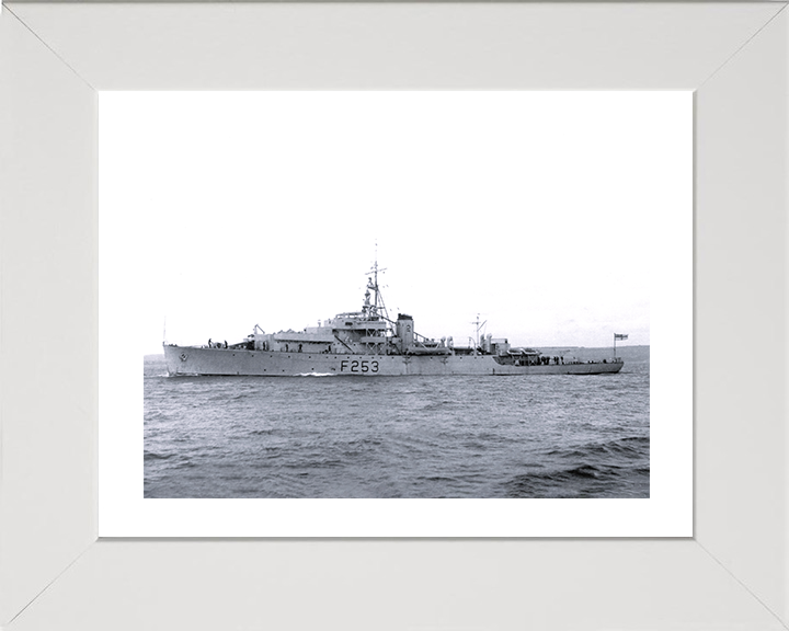 HMS Helmsdale (F253) Photo Print - Port Side View - Royal Navy River Class Frigate Posters, Prints, & Visual Artwork Hampshire Prints 10 x 8 White Frame Yes