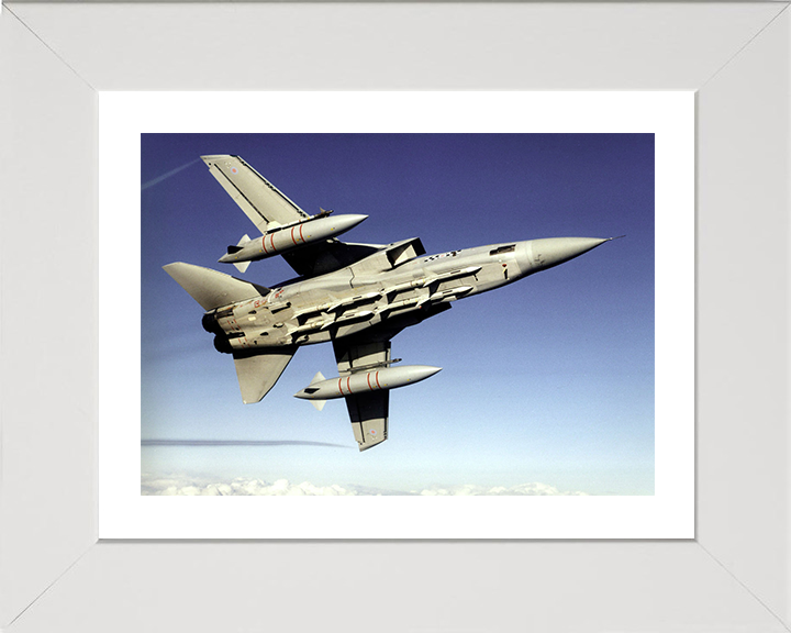 RAF Tornado F3 In Flight 2004 Photo Print - Royal Air Force Aircraft Posters, Prints, & Visual Artwork Hampshire Prints 10 x 8 White Frame Yes