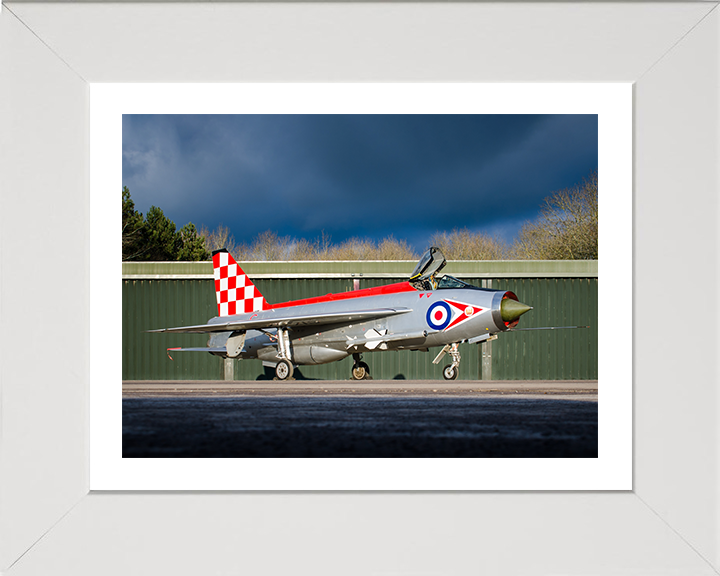 RAF English Electric Lightning Jet Photo Print - Royal Air Force Aircraft Hampshire Prints 10 x 8 White Frame Yes