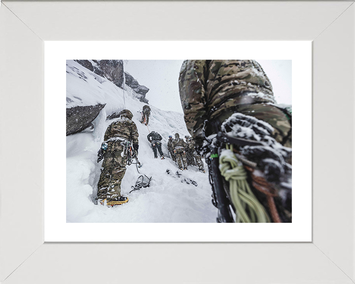 Royal Marines Commando Ice Climbing in Norway 2025 Photo Print - Mountain Leaders Course