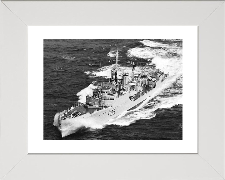 HMS Keppel (F85) Photo Print - At Speed- Royal Navy Blackwood Class Frigate Posters, Prints, & Visual Artwork Hampshire Prints 10 x 8 White Frame Yes