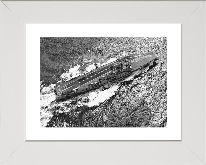 HMS Ark Royal (R09) Royal Navy Audacious Class Aircraft Carrier Photo Print Wall Art Decor Posters, Prints, & Visual Artwork Hampshire Prints 10 x 8 White Frame Yes
