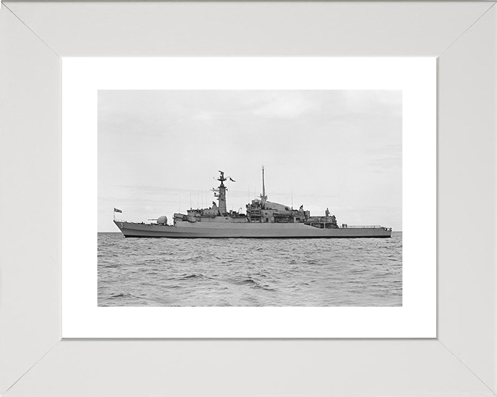 HMS Antelope (F170) Royal Navy Type 21 Frigate Low Port Beam View Photo Print Wall Art Decor Posters, Prints, & Visual Artwork Hampshire Prints 10 x 8 White Frame Yes