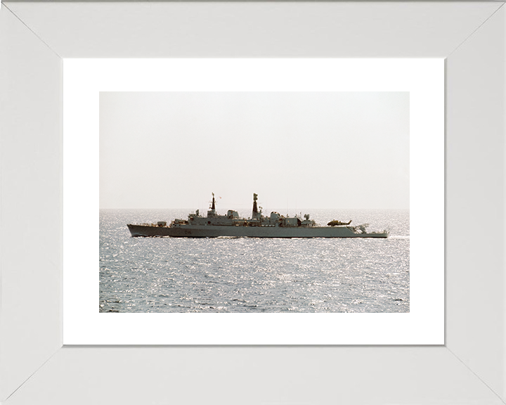 HMS Antrim (D18) Royal Navy County Class Destroyer Port Beam View Photo Print Wall Art Decor Posters, Prints, & Visual Artwork Hampshire Prints 10 x 8 White Frame Yes