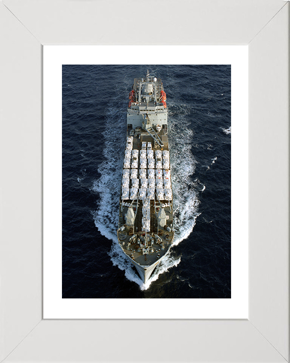 RFA Sir Tristram (L3505) Photo Print - Bow View - Royal Fleet Auxiliary Round Table Class Ship Posters, Prints, & Visual Artwork Hampshire Prints 10 x 8 White Frame Yes