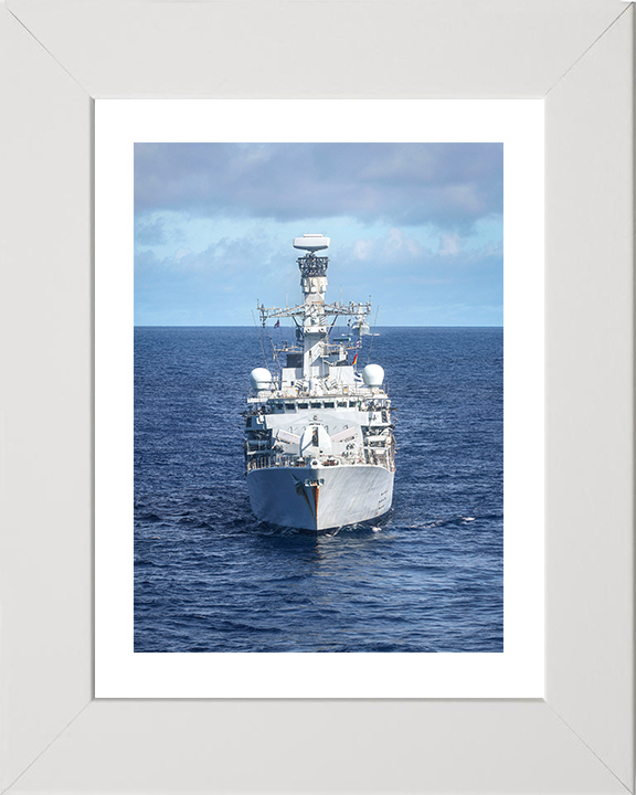 HMS Richmond (F239) Photo Print - Bow View 2025 - Royal Navy Type 23 Frigate Hampshire Prints 10 x 8 White Frame Yes