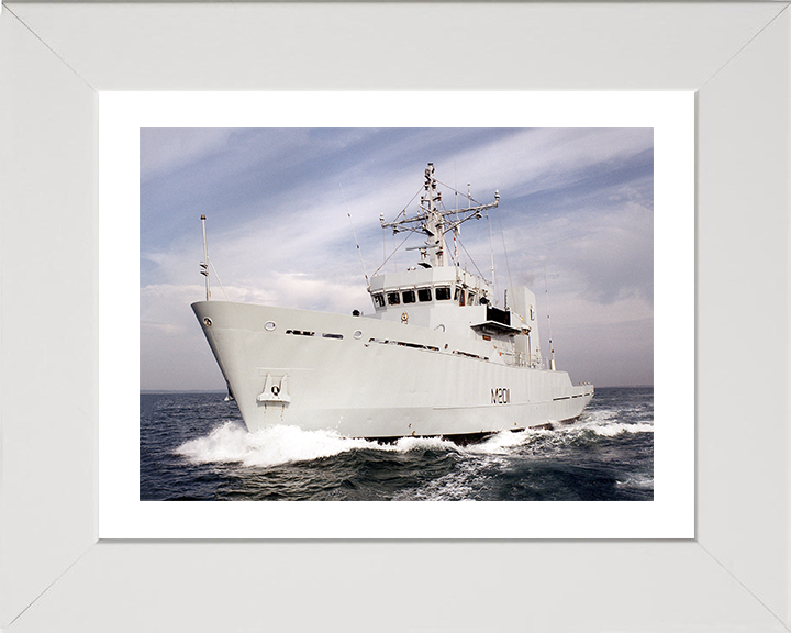HMS Orwell (M2011) Photo Print - At Sea 1990 - Royal Navy River Class Minesweeper